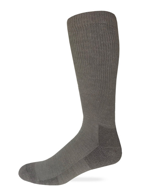 Carolina Ultimate Men's Non-Binding Merino Wool Blend Crew Socks 1 Pair - Taupe
