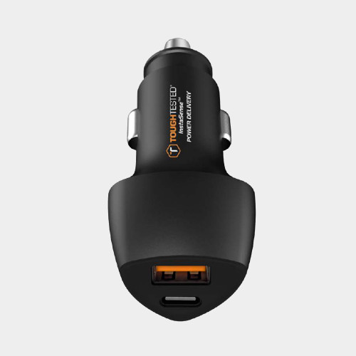 Tough Tested USB A + C Car Charger, Dual USB 18 Watt