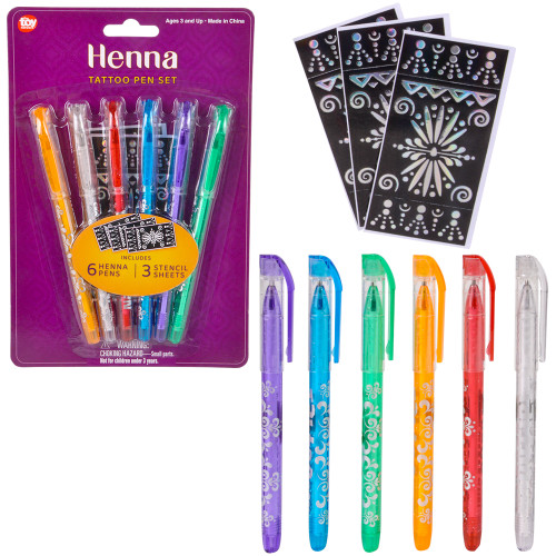 Toy Network Henna Tattoo Pen 6" 12ct