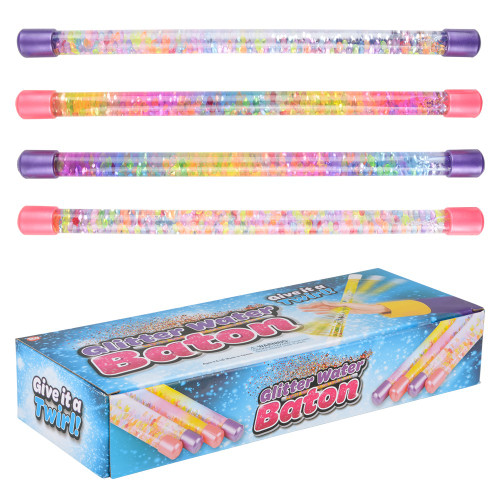 Toy Network Ts - 12" Glitter Water Baton (12pcs/display)