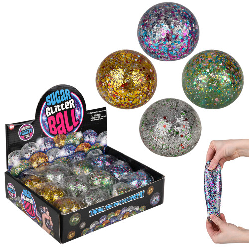 Toy Network Ts - 2.4" Sparkle Squeezy Sugar Ball 12C