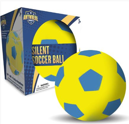 Silent Soccer Ball Size 4 8-Inch TAB137-850062841376