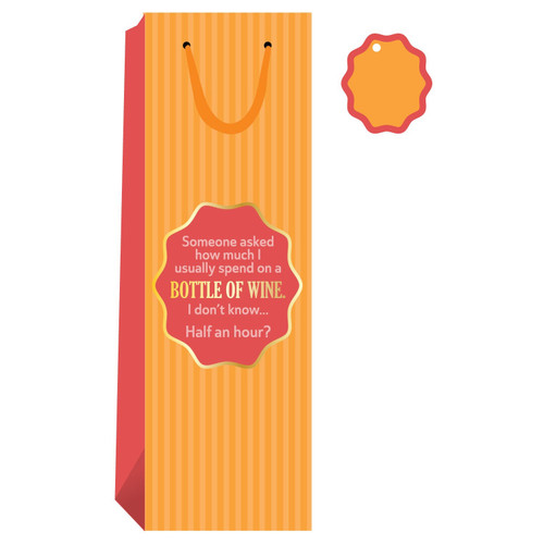 Drinks On Me Coasters Someone asked Wine Bags 220gsm Foil