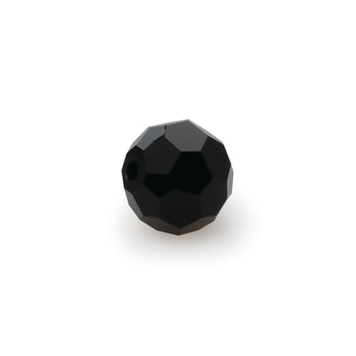 Eagle Claw Lazer Black Faceted Glass Beads-8mm