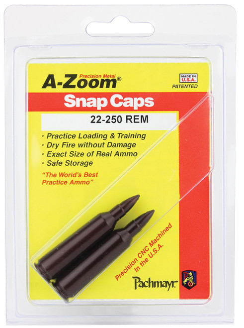 A-Zoom 22-250 Rem Snap Caps 2 Pack 12254-666692122545
