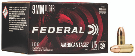 Federal 9mm Luger 115Gr AE9DP100-029465062477