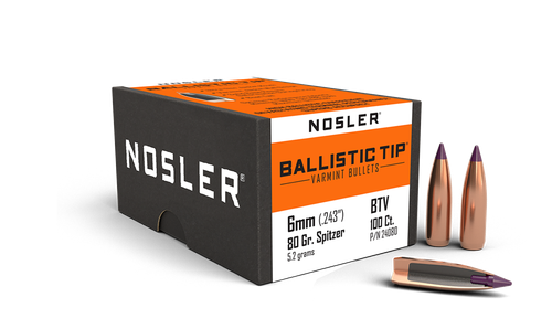 Nosler BT-6mm 80g SP (100ct)