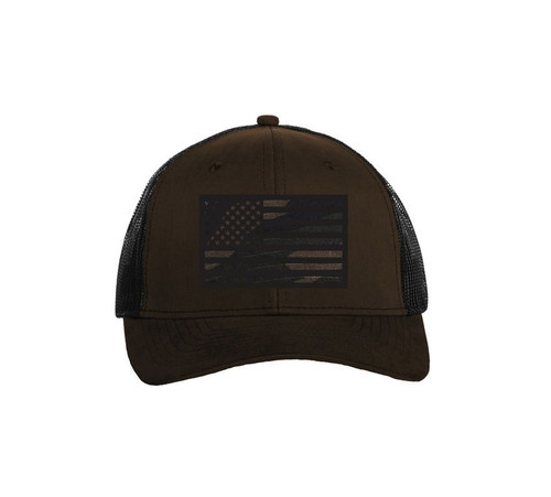 Howitzer Black Camo Flag Hat