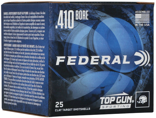 Federal Top Gun, 410 Bore, 9 Shot, 2-1/2 in, 1/2 oz - 25 Rounds