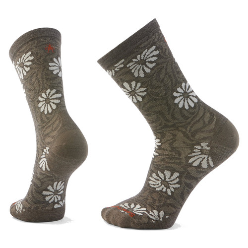 Smartwool Women's Everyday Floral Crew Socks Taupe