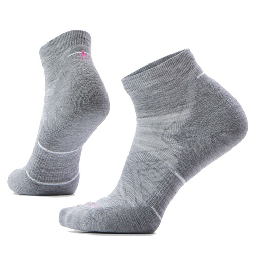 Smartwool Women's Run Ankle Socks Light Gray-White