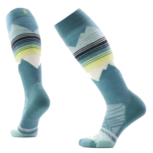 Smartwool Women's Ski Pattern Over The Calf Socks Dusty Teal