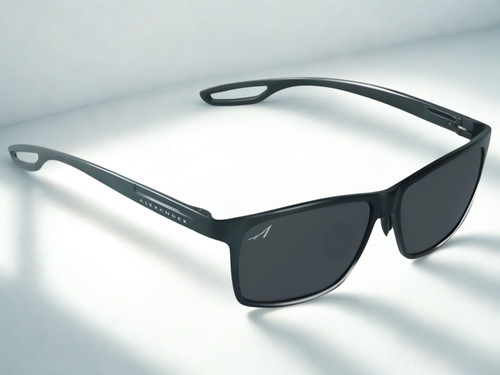 Alexander Metal Premium Sport Polarized Sunglasses - Jet Black