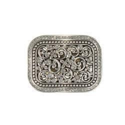 M&F Western BR Square Flgr Flrl Crystal SS