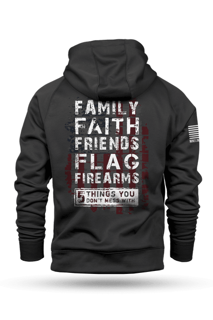 5 Things - Raglan Tailgater Hoodie - Black / S
