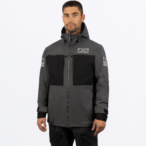 FXR Men's Vapor Pro Tri-Laminate Jacket - M Char/Black