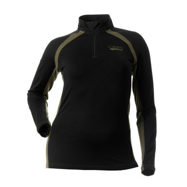 DSG D-TECH 1/4 Zip Base Layer Shirt - Black/Olive