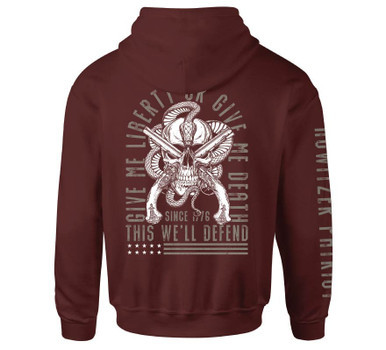 Howitzer Burgundy Defend Me Pullover Hoodie