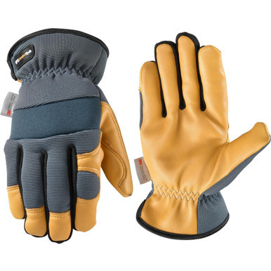 Wells Lamont Mens Comforthyde Grain Leathr Th Gloves