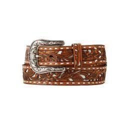 Nocana Western Belt 1 1/2FlrlFlgreGlttrUndrlyTN - Tan