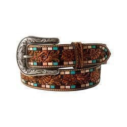 Nocana Western Belt 1 1/2FlrlTldHndPntdBR - Brown