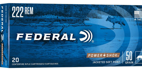 Federal 222 REM 50GR POWER-SHOK SP 20 RND/BX 222A