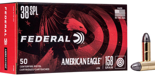 Federal 38 SPL 158GR RN 50 RND/BX AE38B