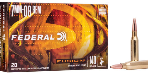 Federal 7MM-08 REM 140GR FUSION 20 RND/BX F708FS1
