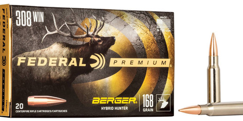 Federal 308 WIN 168GR BERGER HYBRID HUNTE P308BCH1