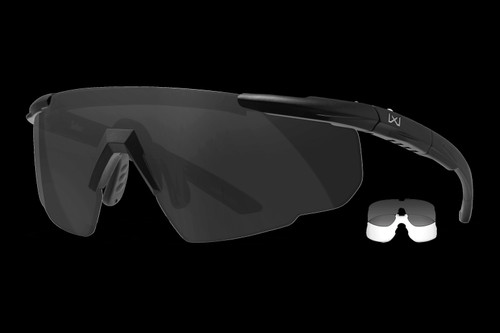 Wiley X SABER ADVANCED GREY/CLEAR/2 MATTE BLACK FRAMES 307