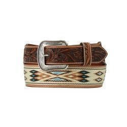 Triple D Western Belt 1 3/4-1 1/2"WovenInlayTN D100017708