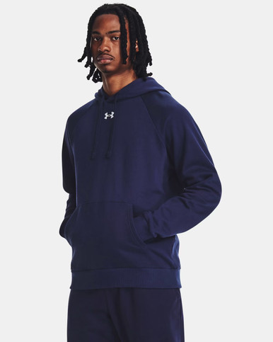UA Rival Fleece Men's Hoodie Blue LG