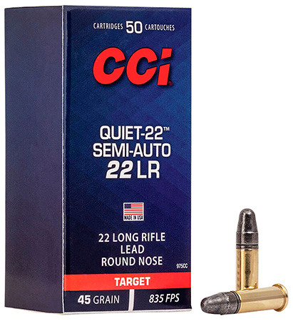 975CC CCI 22 LR 40GR LRN SEMI-AUTO "QUIET 22"  50-604544647495