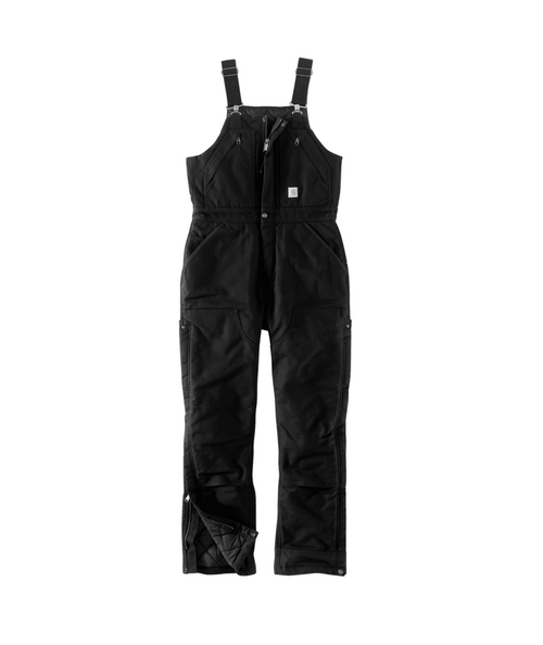 104694-BLK 2X Black Women's Insulated Bib Overalls-195836254403