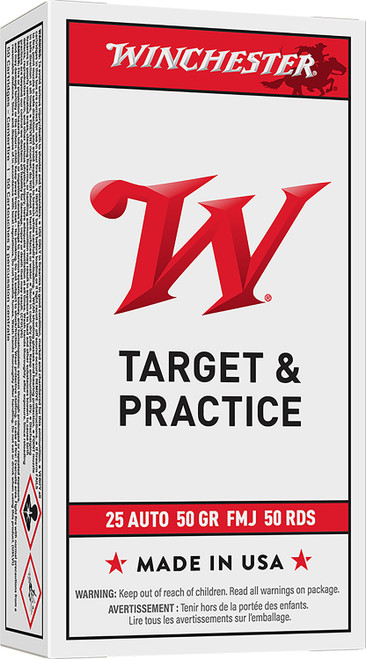 HANDGUN 25 AUTO USA TARGET FMJ 50 GR Q4203-020892201941