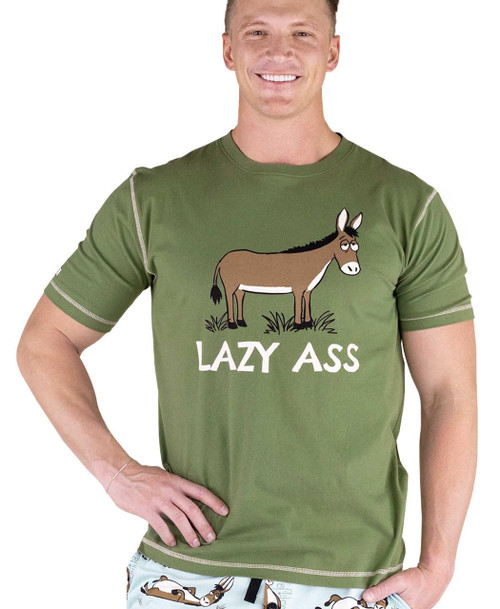 Lazy Ass Blue Pj Tee S-210000350607