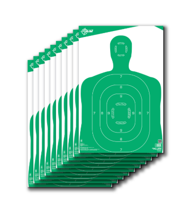15204 EZ Aim 12x18 Silhouette Green - 10 Pack -26-026509046554