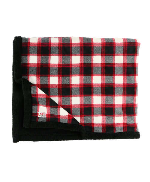 Black Plaid Blanket-210000299284