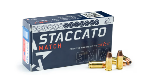 Staccato 9MM MATCH AMMO (1 BOX)-816781018819