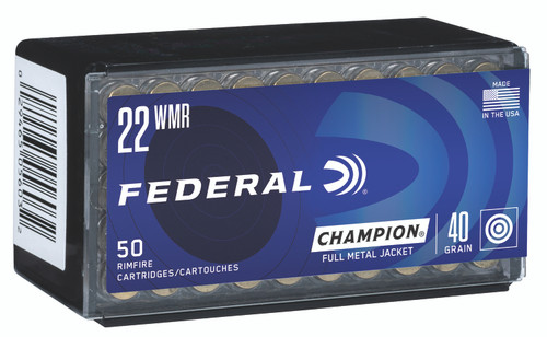 737 FEDERAL 22 MAG 40GR FMJ "CHAMPION" 50 RND/BX --029465056032