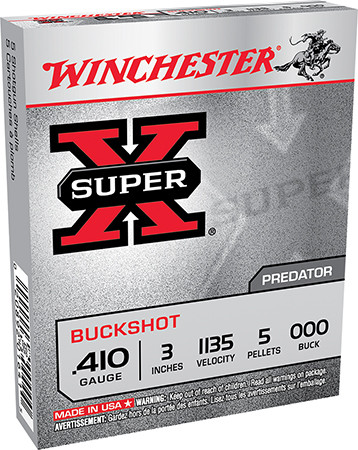 XB413 SHOTSHELL 410 GA 3" SUPER-X BUCKSHOT 000v-26-020892016415