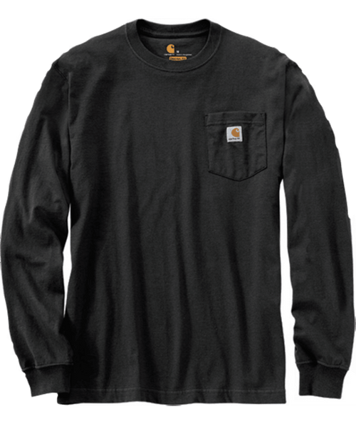 K126-BLK L Black Loose Fit Heavyweight Long-Sleeve-210000133756