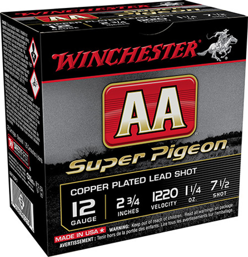 AA12SP7 12 GA 2-3/4" #7.5 AA SUPER PIGEON 1-1/4 OZ-020892012134