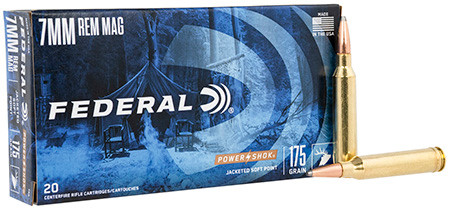 7RB FEDERAL 7MM REM MAG 175GR POWER-SHOK SP 20 RND-029465084448
