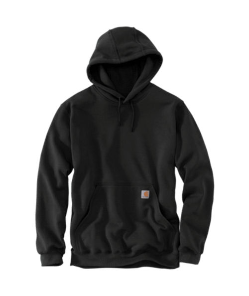 K121-BLK M Black Loose Fit Midweight Hoodie -26-035481178504