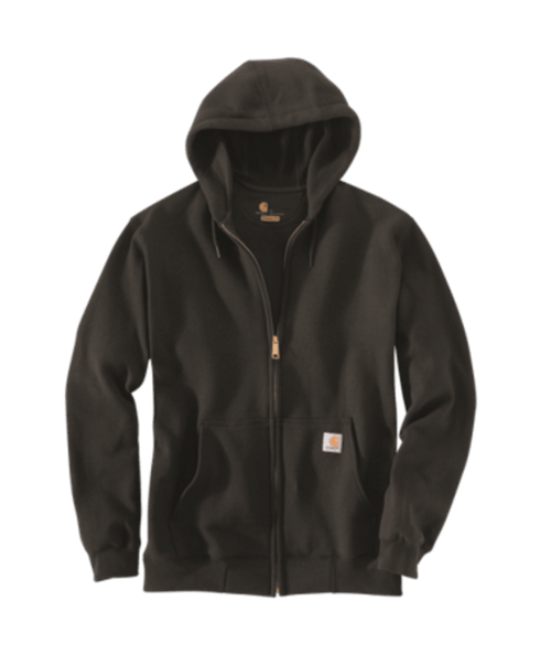 K122-BLK L Black Loose Fit Midweight Full-Zip Swea-035481178658