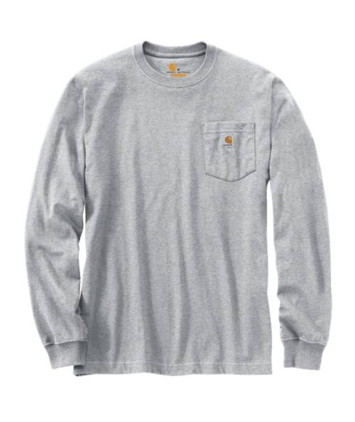 K126-HGY L Heather Gray Loose Fit Heavyweight Long-210000133811