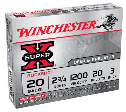 XB203VP 20 GA 2-3/4" SUPER-X BUCKSHOT 3-25-020892025806