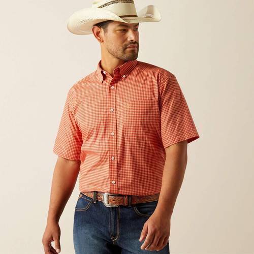 10058743 SML R ORANGE MNS Wrinkle Free Erik Classi-197318400797