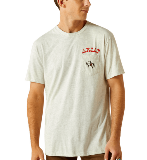 10058895 MED R OATMEAL HEATHER MNS Ariat Bronc Poc-197318416002